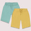 ORCH Blue with Mustard Soft 2 Piece Shorts Pair 14120