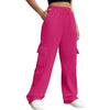 CD Cargo Pocket Style Dark Pink Light Fleece Trouser 13642