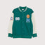 LCW 86 Print Green Fleece Baseball Jacket 13613