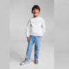 MNG Shine Embroided In Pink Color Textured Grey Sweatshirt 14236