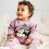 DSNY Glitter Minnie Print Pale Purple Fleece Tracksuit 13437