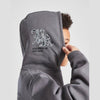 HR Applic Kangroo Pocket Style Dark Grey Fleece Hoodie Tracksuit 14261