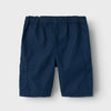 NME IT Cargo Pockets Navy Blue Cotton Shorts 13310