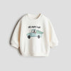 HM Oh What Fun Embroided Cream Fleece Sweatshirt 14258