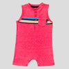 Lee Multi Stripes Panel With Small Pocket Sleeveless Corel BodySuit 14096