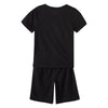 R.L Polo Colour Front Logo Print Black 2 Piece Short Set 13297