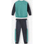 MNT Minotic Embroided Aqua Green & Dark Grey Terry 2 Piece Trouser Set 13261