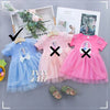 YJTX Frozen Elsa Print Blue Frock 13103