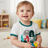 OB Panda & Elephant Embroided White T-Shirt 14343