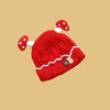 CN Mashroom Ears Red Warm Cap 13638
