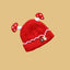CN Mashroom Ears Red Warm Cap 13638