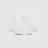 MNG Shine Embroided In Pink Color Textured Grey Sweatshirt 14236