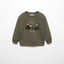 MNG Time To Fun Have fun Army Green Fleece Sweatshirt 13604