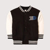 LCW Never Look Back Embroided Black Fleece Base Ball Jacket 13612