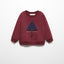 MNG Front Peekaboo Aplic Red Terry Sweatshirt 13409