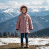 CN Pretty Crown With Bear Zip Inner Furr Pastel Pink Puffer Jacket 14544
