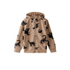 5.10.15 Dinos Print Biscuit Brown Zipper Hoodie 13459
