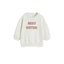 HM Best Sister Embroided Light Beige Terry Sweatshirt 13403