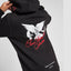 HR Pigeon Print From Nothing Embroided Black Fleece Hoodie TrackSuit 14265