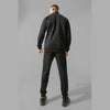 BM Block Black Terry Mock Neck Zipper 14267
