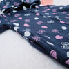 PRNT Glitter Hearts Print Navy Blue Zipper Hoodie 13399