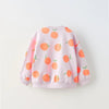 ZR All Over Orange Print Pastel Lavender Terry 2 Piece Set 13397