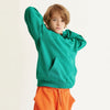 LE LTD Embroided kangroo Pocket Style Green Fleece Hoodie 13879