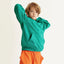 LE LTD Embroided kangroo Pocket Style Green Fleece Hoodie 13879