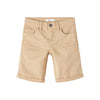 NMIT Contrast Button Floded Bottom Skin Cotton Shorts 13127