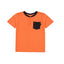 Lee Contrast Pocket and Neck line Orange T-Shirt 13010