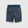 GP K Elastic Belt Ribbed Style Blue Denim Shorts 13998