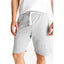LFT White Cord Plain Grey Terry Shorts 13160