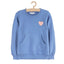 5.10.15 Shimring Heart Kangroo Pocket Cadet Blue Fleece Sweatshirt 13744