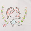 PRNL Moon Petit Flowers Embroided With Small Sparrow T-Pink Top 14190