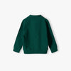 M&M Mock Neck Light Fleece Green Cardigan 14590