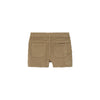 Nmeit Golden Button Squre Pocket Khaki Cotton Short 13119