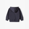 L&S Plain Navy Blue Fleece Zipper Hoodie 13912