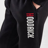 HR Badge Kangroo Pocket Style Black Fleece Hoodie Tracksuit 14262