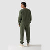 LFT Plain khaki SweatShirt With Trouser Fleece 2 Piece Tracksuit 12661