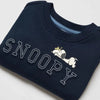 MNG SNOOPY Applic Navy Blue Terry Sweatshirt 13662