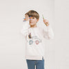 5.10.15 Hilux Car & Color Pencil Print Cut Style Textured White Terry Sweatshirt 13757