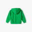 LE LTD Embroided Zipper Hoodie with Trouser Green Fleece Track Suit 14681
