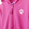 5.10.15 Cat Paw Print Pink Terry Zipper Hoodie 14592