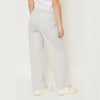 L&S White Cord Plain Textured Grey Plazo 14650