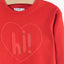 5.10.15 Hi Heart Red Terry Sweatshirt 13754