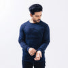BB Front Embroided Logo Navy Blue Fleece Sweatshirt 13701