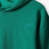 LE LTD Embroided kangroo Pocket Style Green Fleece Hoodie 13879