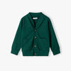 M&M Mock Neck Light Fleece Green Cardigan 14590
