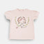 PRNL Moon Petit Flowers Embroided With Small Sparrow T-Pink Top 14190