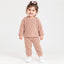 ZR Crew Neck Pastal Tea Pink Thermal 2 Piece Set 10412
